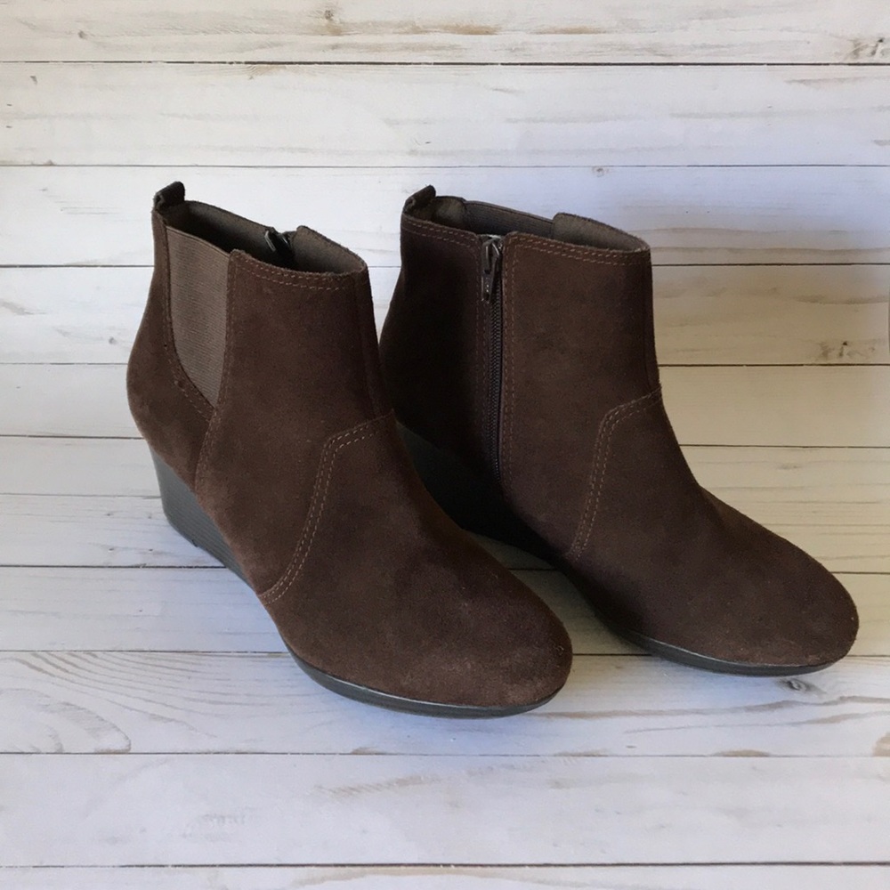 Clark’s brown booties